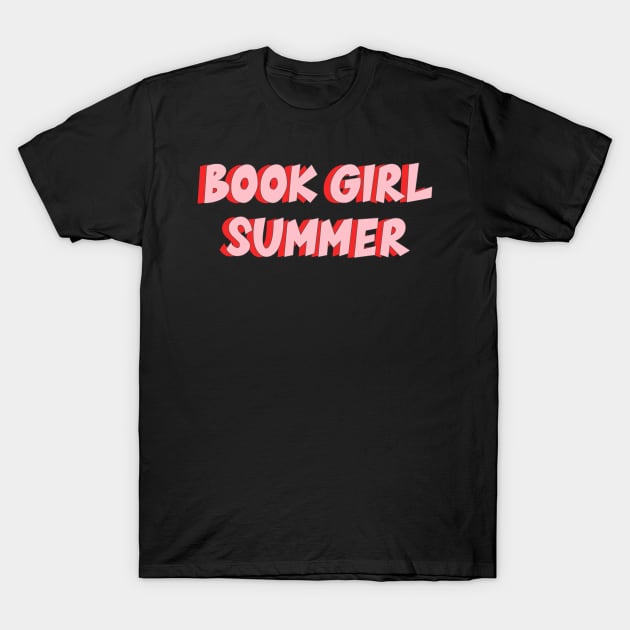 Book Girl Summer Sticker T-Shirt by baranskini